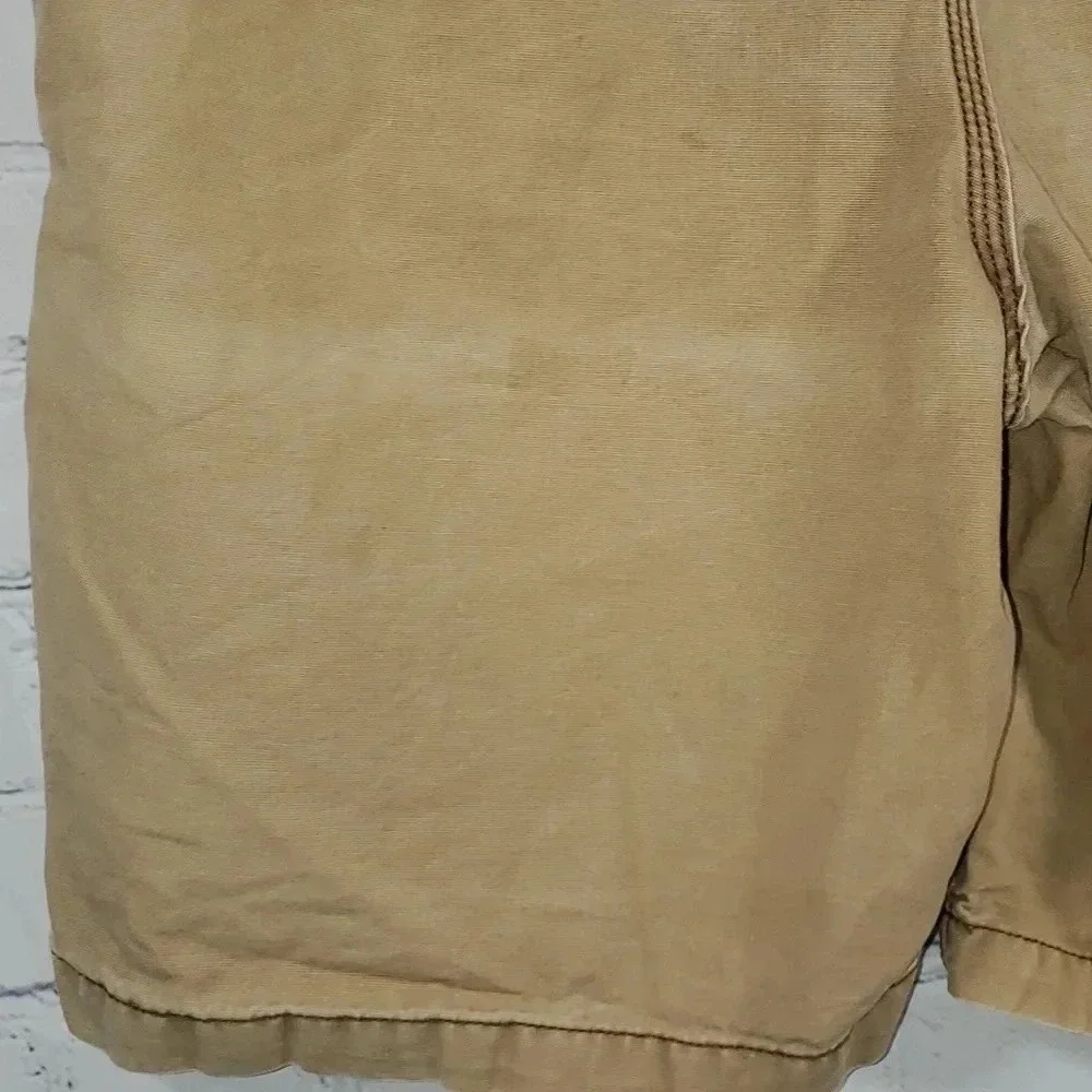 Carhartt Men's Cargo Shorts Size 36 Relaxed Fit Tan Flat Front Canvas Duck